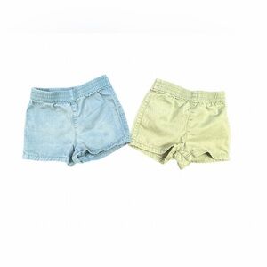 PRIMARY Baby Pull On Cotton Shorts Set of 2- 6-12M